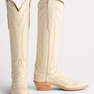 Lucchese Priscillas in Glitz Cream Cowboy Boots **EXTENDED CALF**